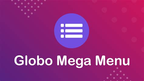 Globo Mega Menu, Navigation .